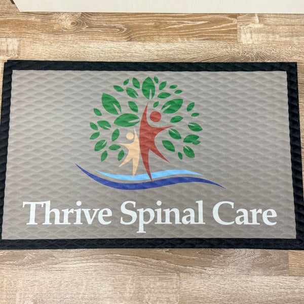 A custom floor mat to make a strong first impression