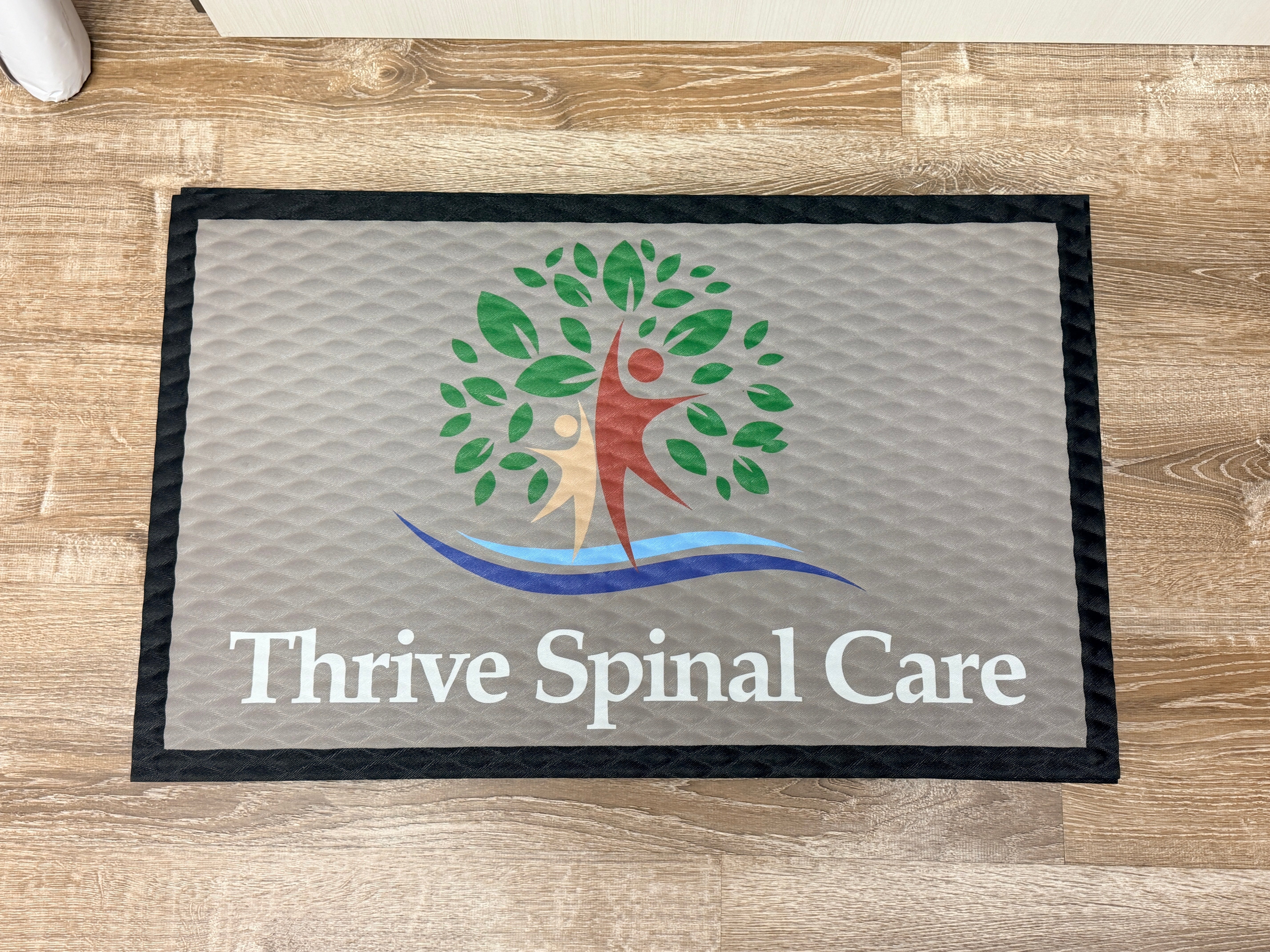 A custom floor mat to make a strong first impression