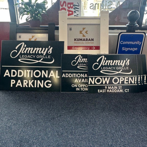 Custom ACM & Yard Signs for Jimmy’s Legacy Grille – East Haddam, CT