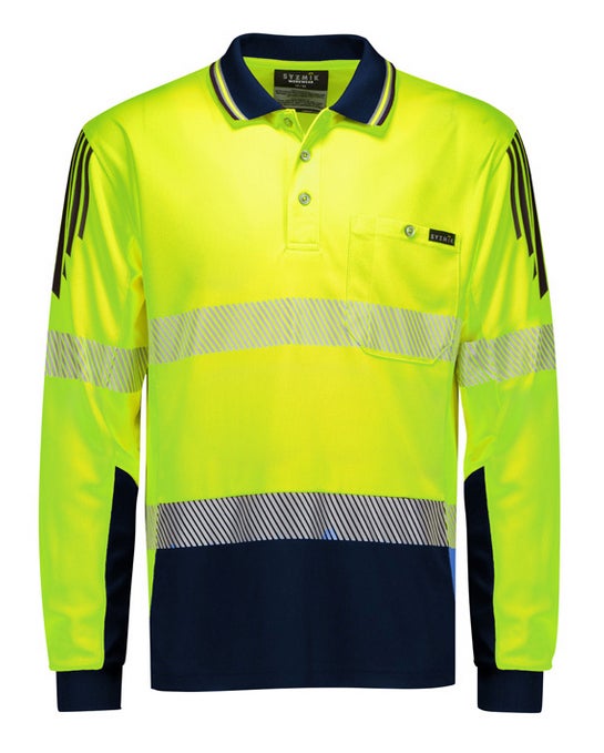 Hi Vis Flux Segmented Tape Long Sleeve Polo Men’s