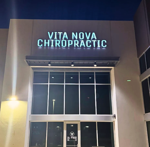 Custom Illuminated Letters for Vita Nova Chiropractic | Signarama Plano