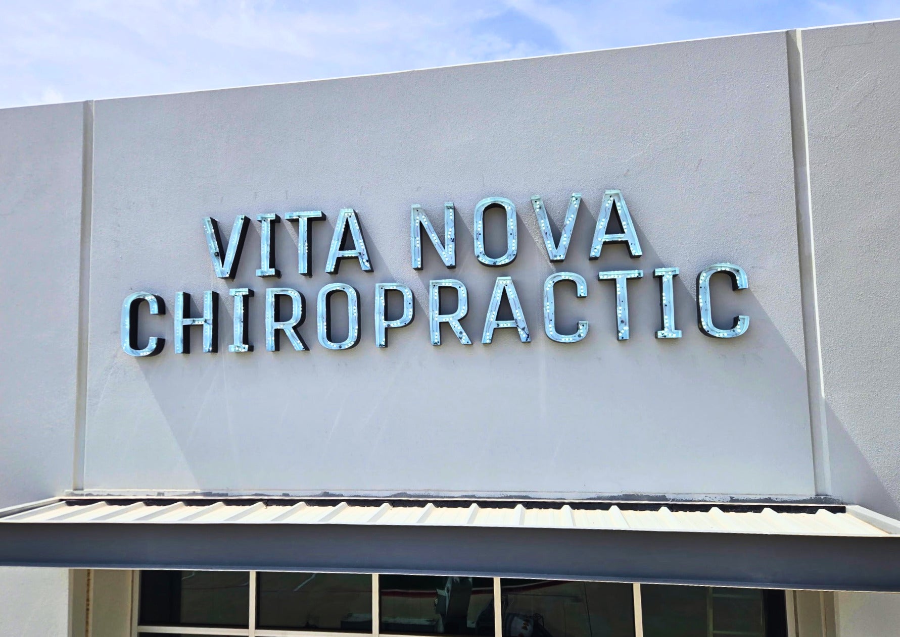 Custom Illuminated Letters for Vita Nova Chiropractic | Signarama Plano