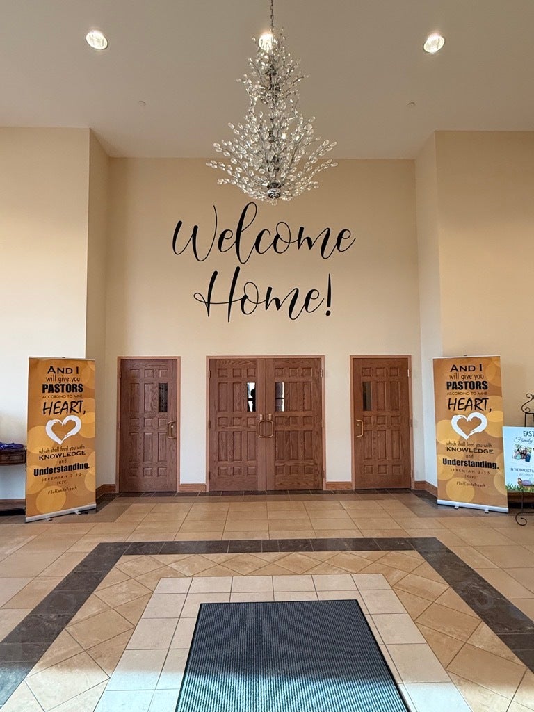 Welcome Home Easter Vinyl Lettering for Mount Olive Baptist Church | Centreville VA Church Signage