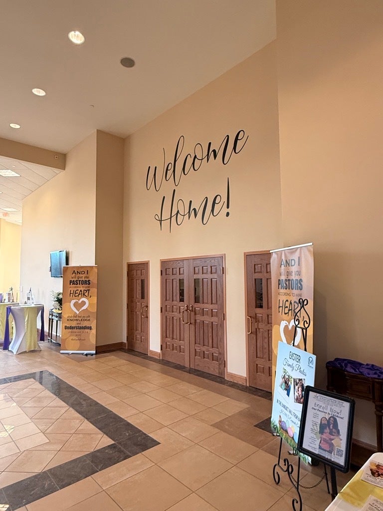 Welcome Home Easter Vinyl Lettering for Mount Olive Baptist Church | Centreville VA Church Signage