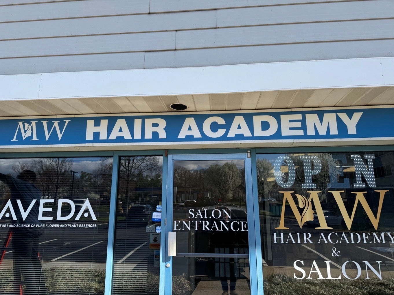 Light Box Sign Refacing in Sterling VA | MW Hair Academy Illuminated Sign Upgrade