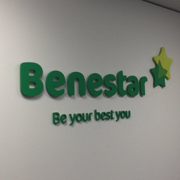 Benestar Reception Sign