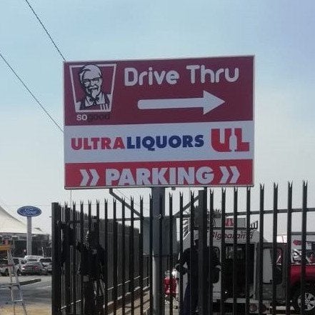 Outdoor Signs > PVC Banner on Frame - Ultra Liquors