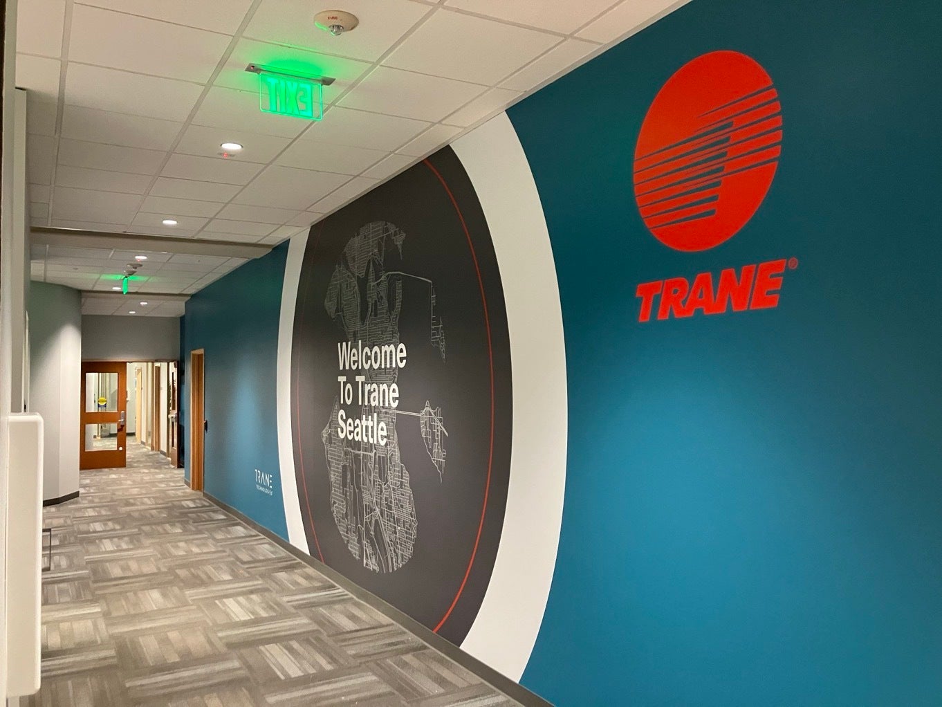 Custom Wall Graphics in Seattle: How Signarama Redmond Transformed Trane Technologies’ Office