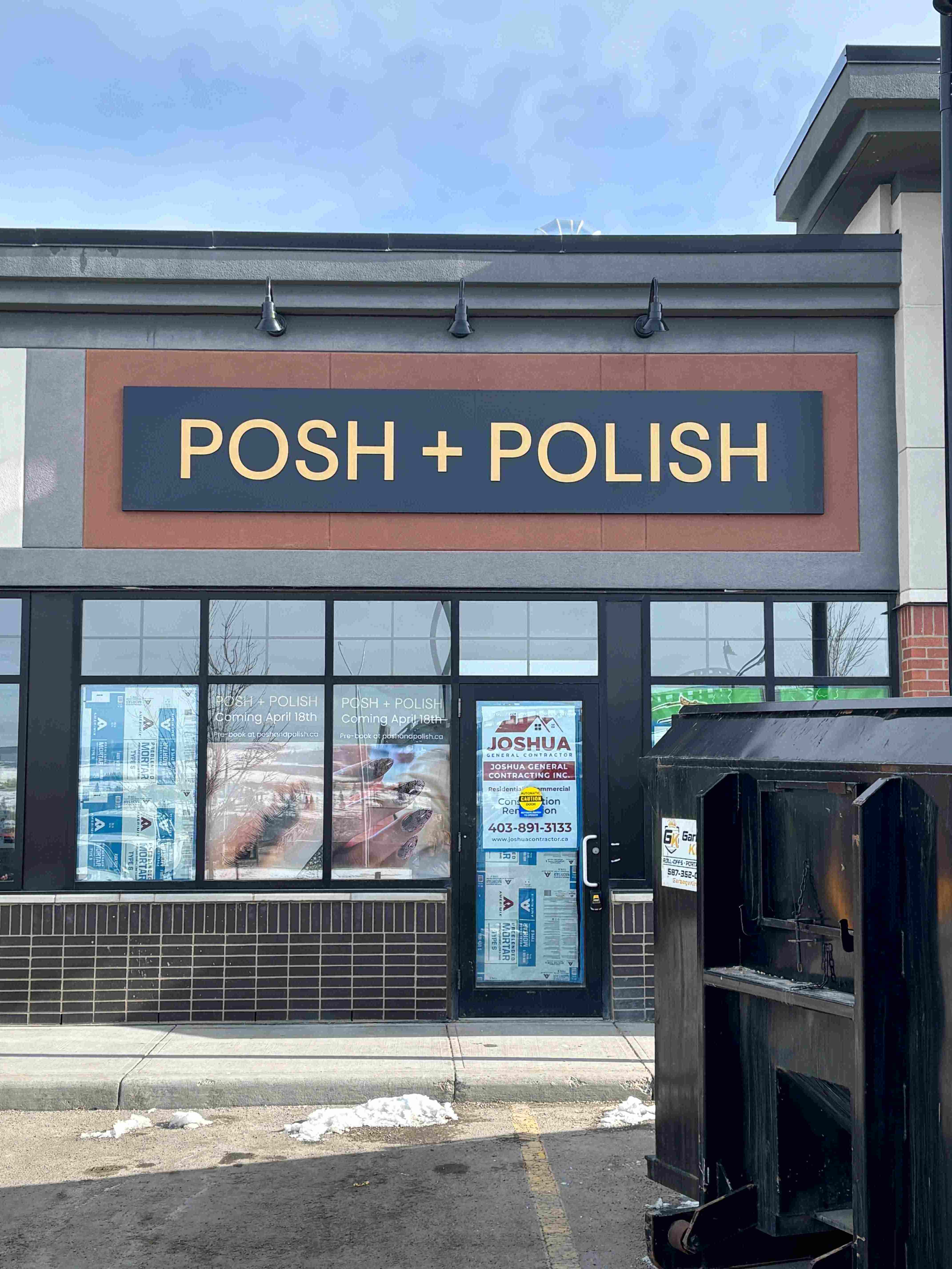 Posh + Polish Storefront Sign