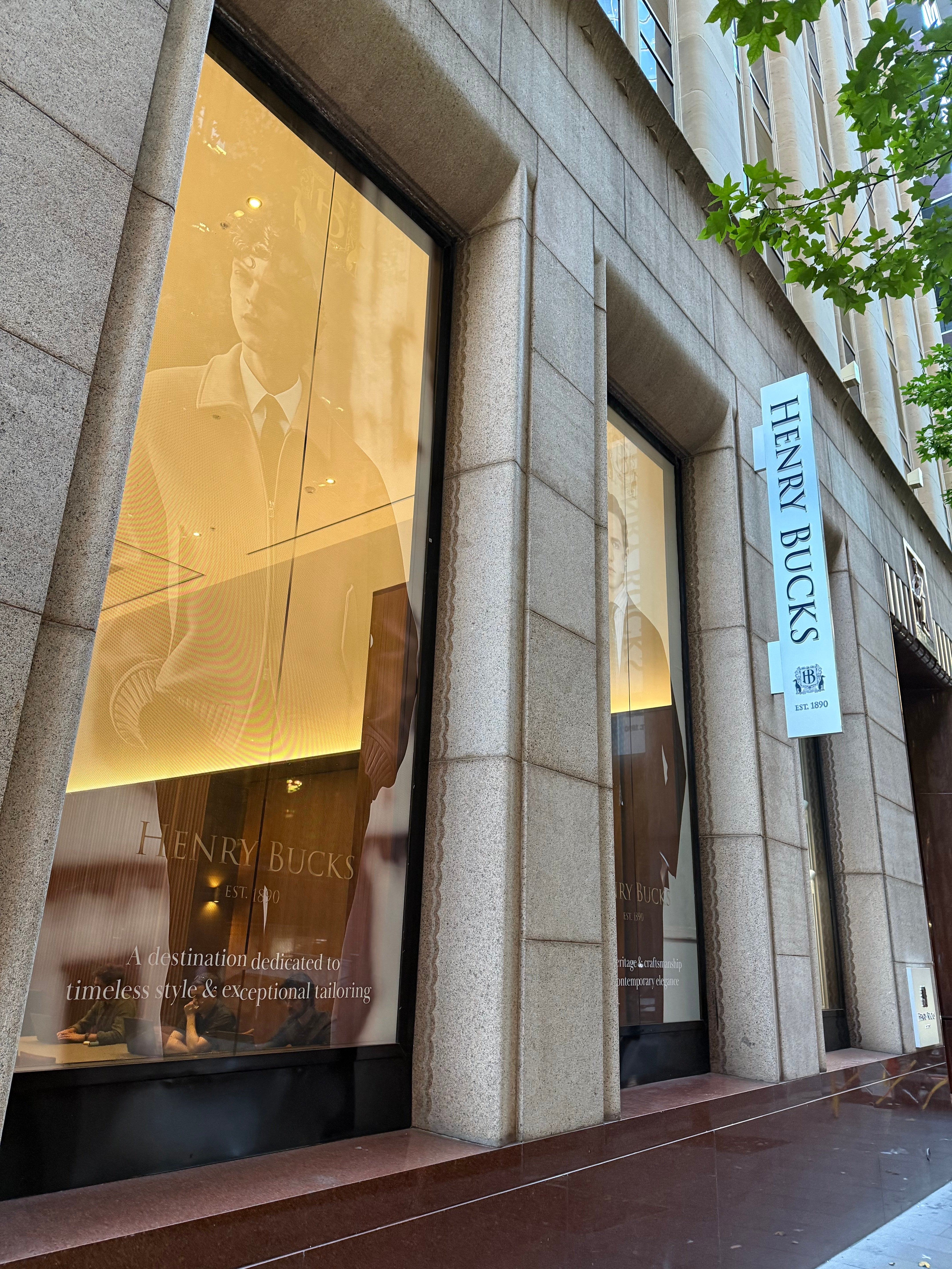 Great Signs for Henry Bucks Martin Place Flagship Store