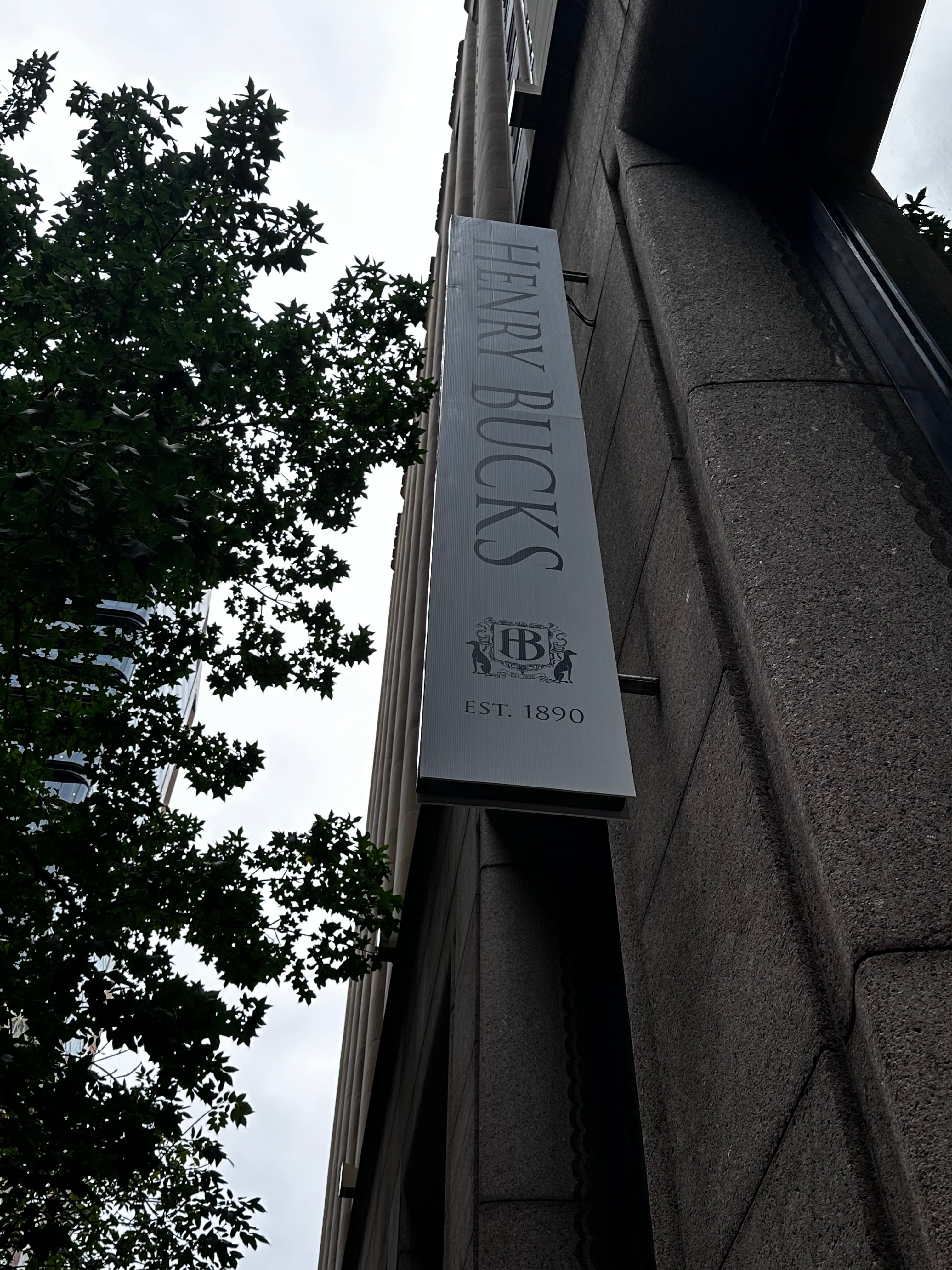 Great Signs for Henry Bucks Martin Place Flagship Store
