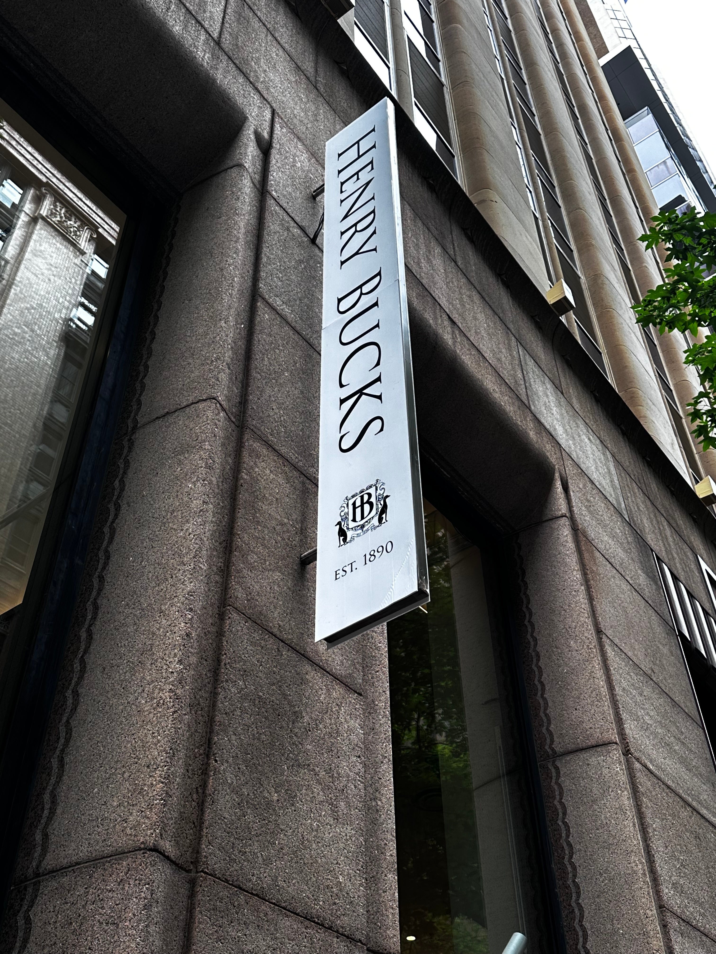Great Signs for Henry Bucks Martin Place Flagship Store