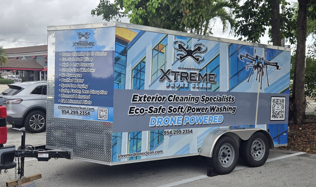 Turning Heads on the Road — A New Trailer Wrap for Xtreme Drone Clean