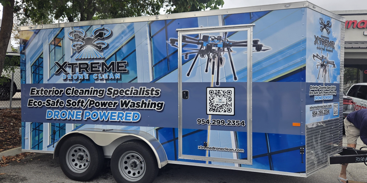 Turning Heads on the Road — A New Trailer Wrap for Xtreme Drone Clean