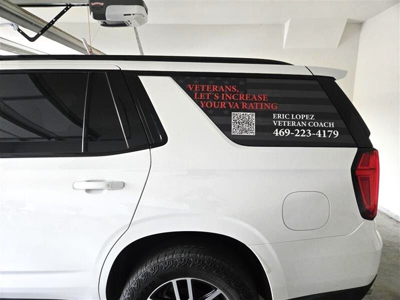 Perforated Window Graphics for Acts of Courage LLC’s Truck