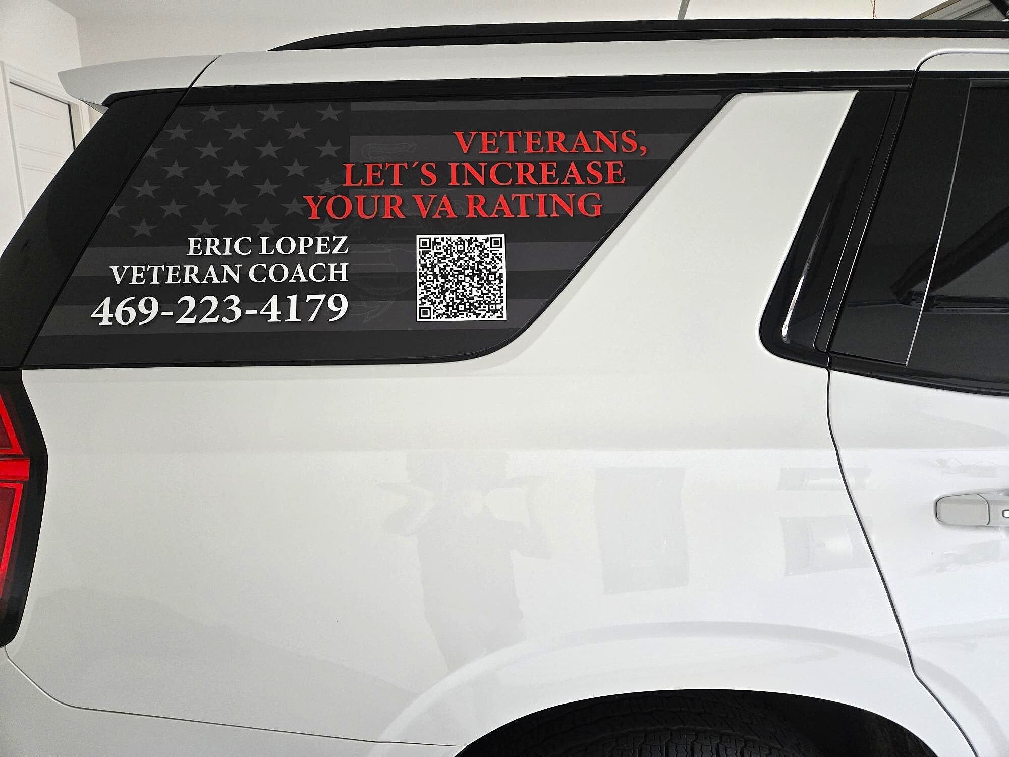 Perforated Window Graphics for Acts of Courage LLC’s Truck