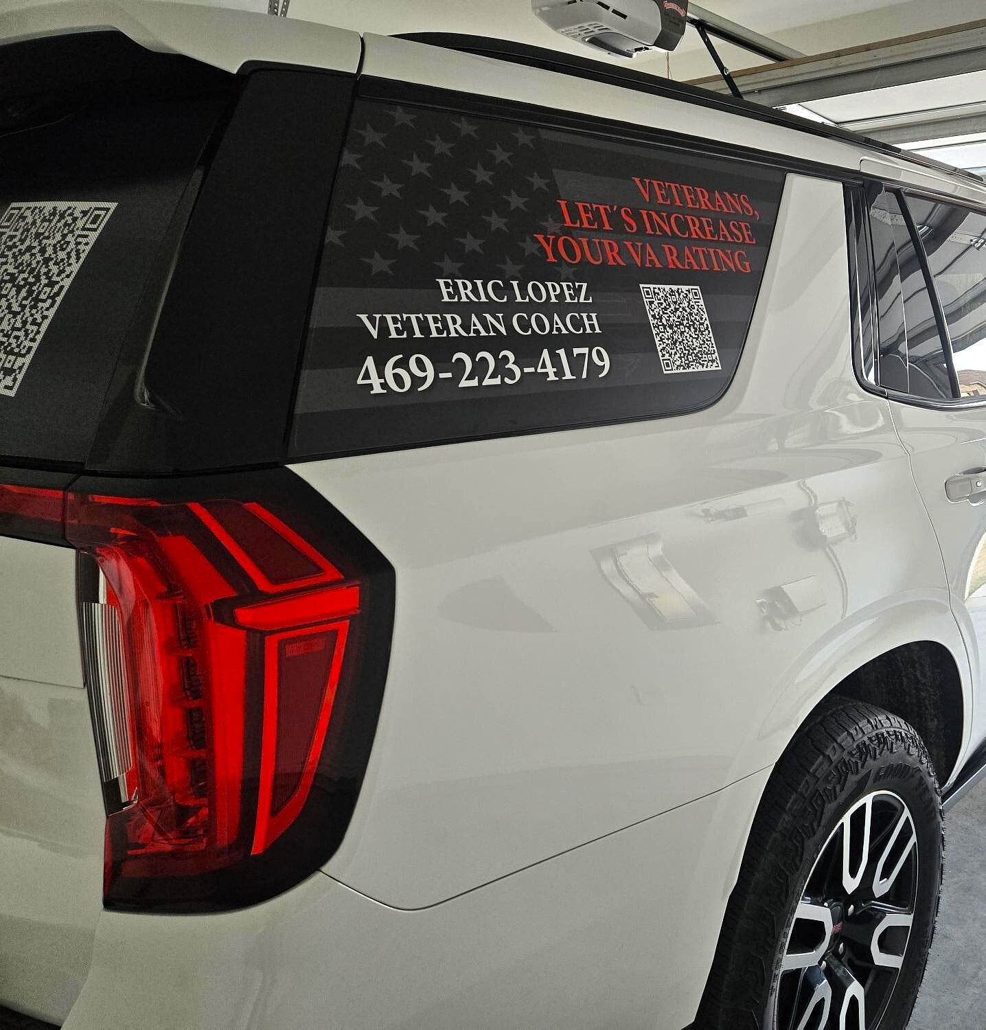 Perforated Window Graphics for Acts of Courage LLC’s Truck