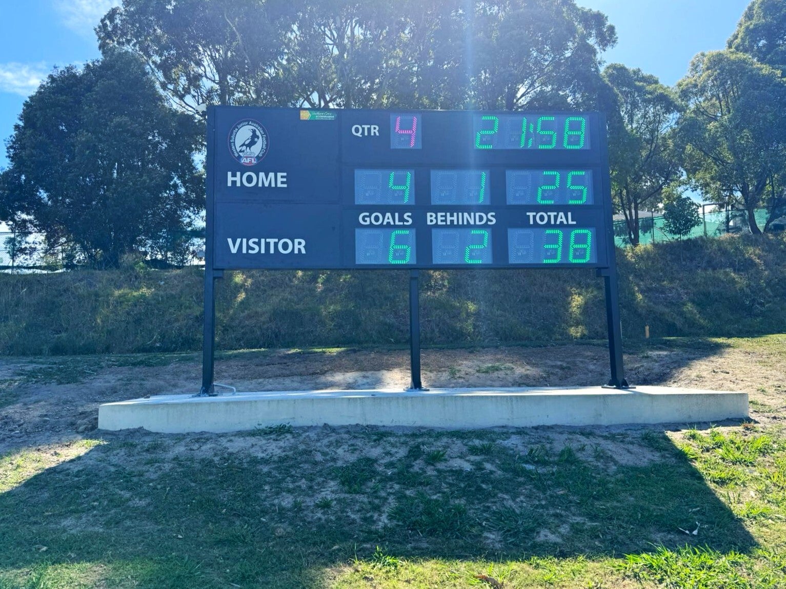Supporting local businesses for Over 6 Years: Our Ongoing Collaboration with Southern Cross Scoreboards/Brook Group