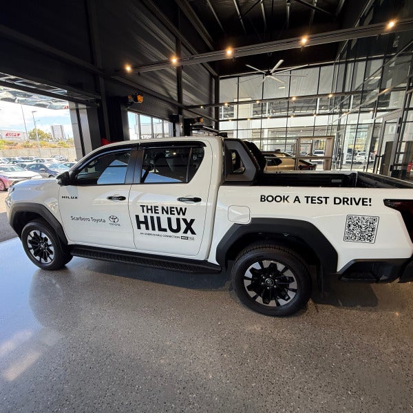Hitting the Showroom Floor in Style — Toyota Hilux Branding for Galleria Toyota & Scarboro Toyota