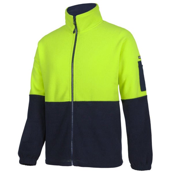 Custom Hi Vis Full Zip Polar Fleece