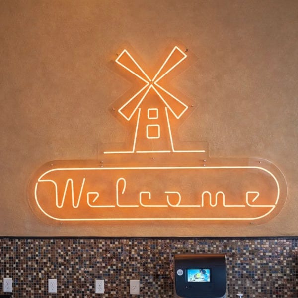 Lobby Sign_LED Sign_Welcome_Breakfast Mill
