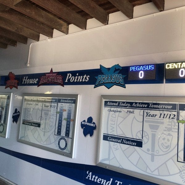 Woodridge State High School - New Lockable Noticeboards with LED screens