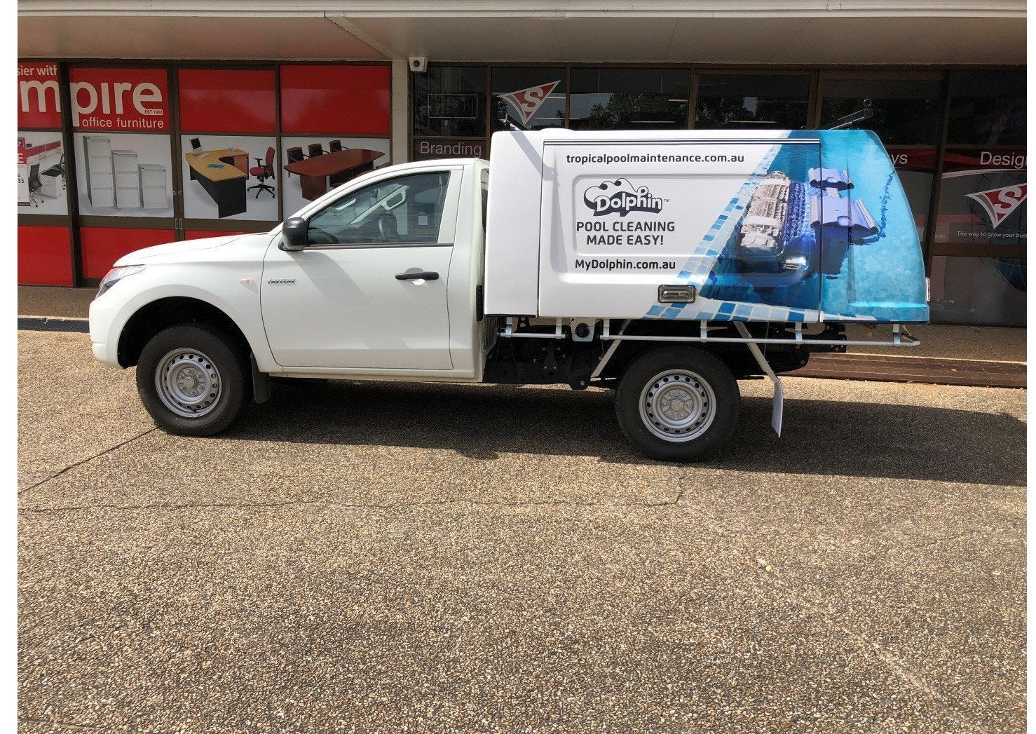 Tropical Pool Maintenance - Ute Canopy Graphics