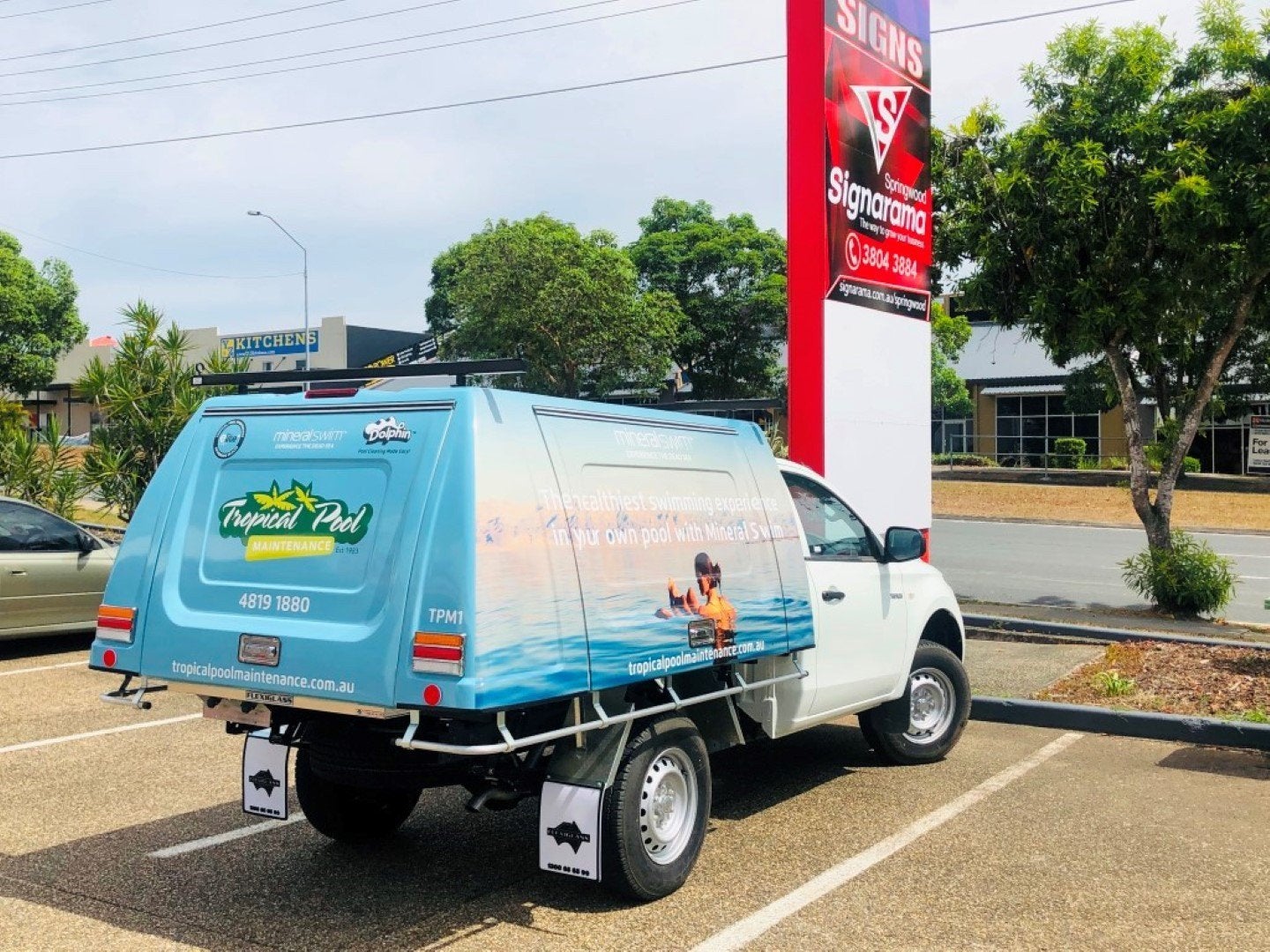 Tropical Pool Maintenance - Ute Canopy Graphics