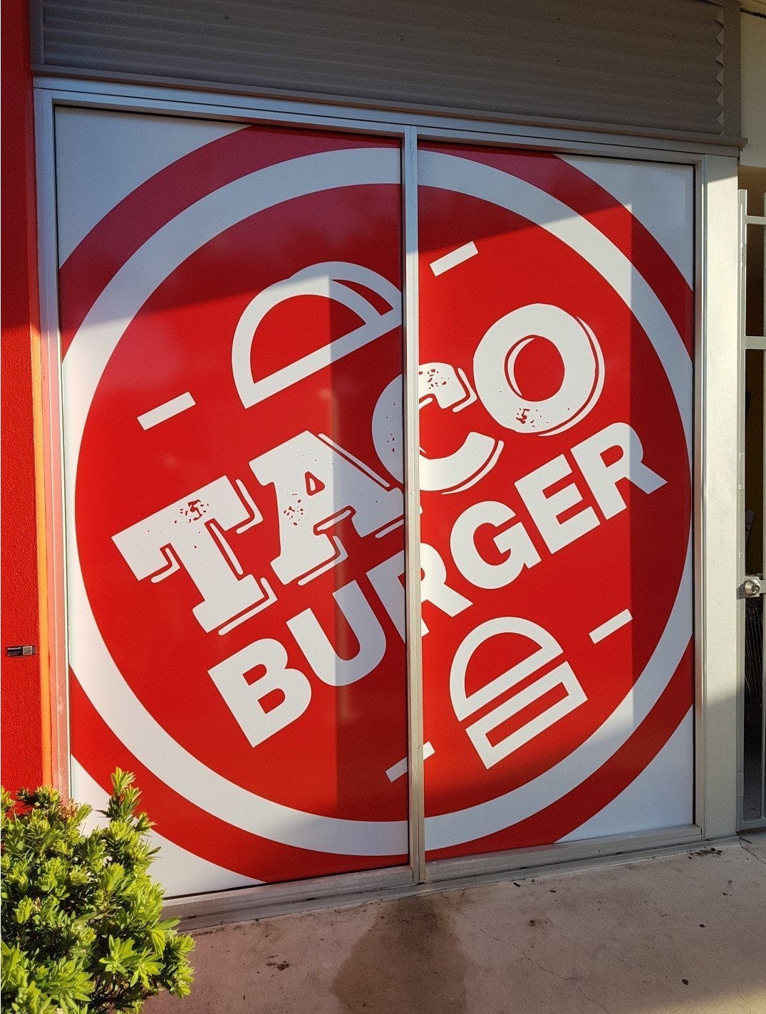 Taco Burger - Menu Box and window graphics