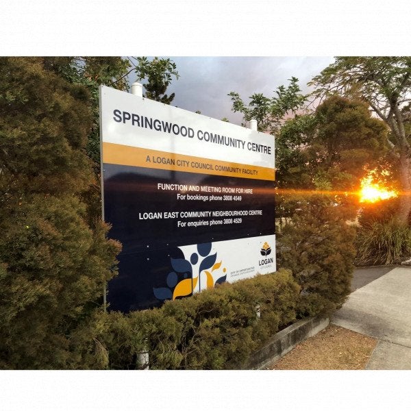 Metal Panel & Post Sign for a community centre