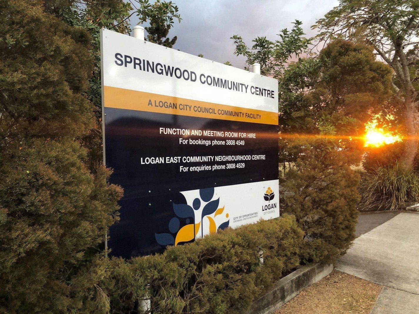 Metal Panel & Post Sign for a community centre