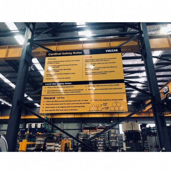 Vulcan Large Warehouse Sign - Double sided ACM with Digital laminated print