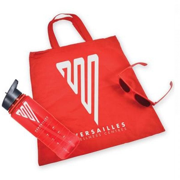 Custom Drink Bottle, Bag and Sunnies Kit