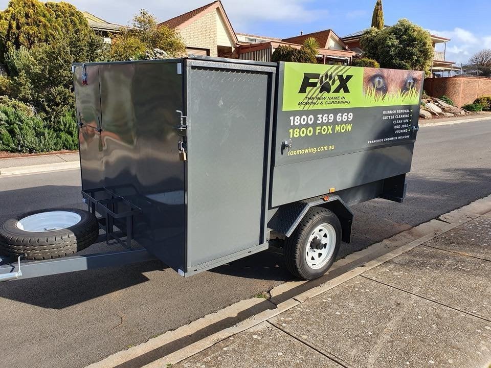 Fox Mowing & Gardening Trailer Signage