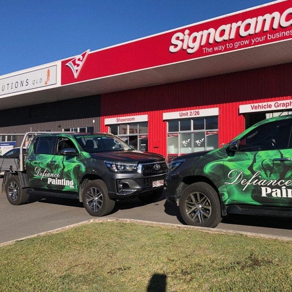 Defiance painting - part vehicle wrap