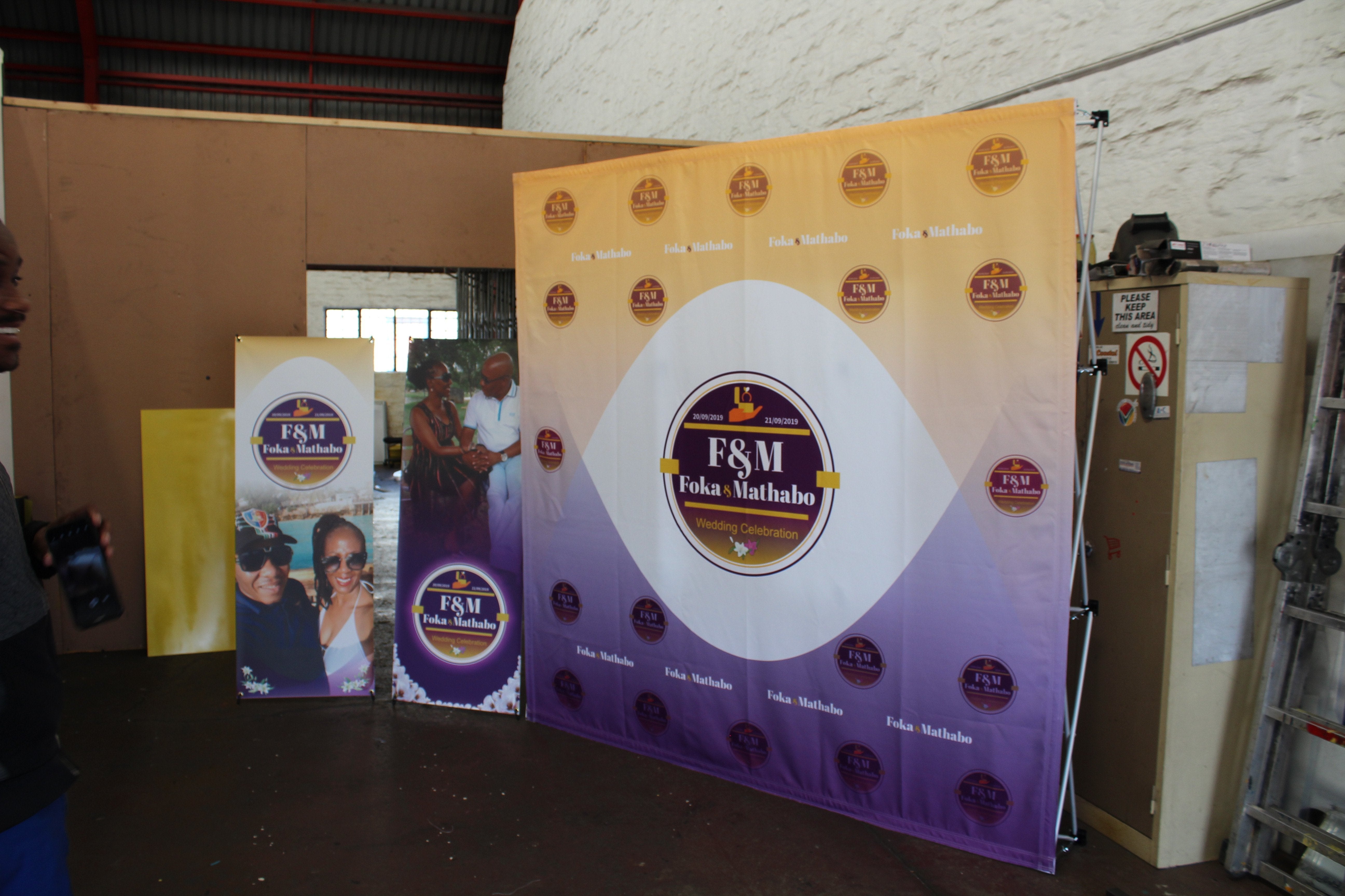 wedding banners and wall