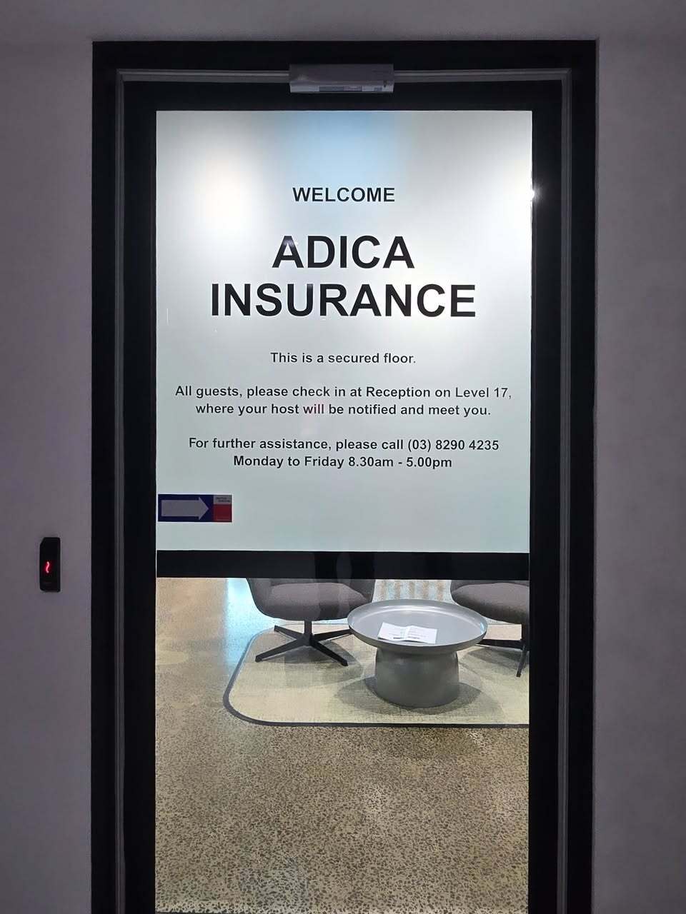Wall Graphic for Adica Insurance
