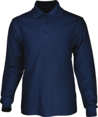 Bocini Long Sleeve Polo with Ribbed Cuff