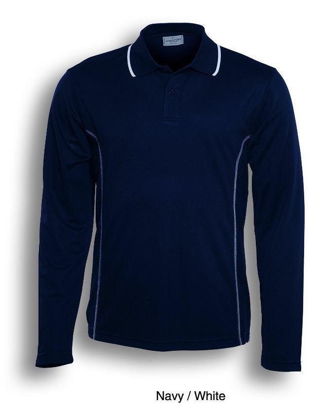 Buy custom branded Bocini Essential Mens Long Sleeve Polos with your logo!