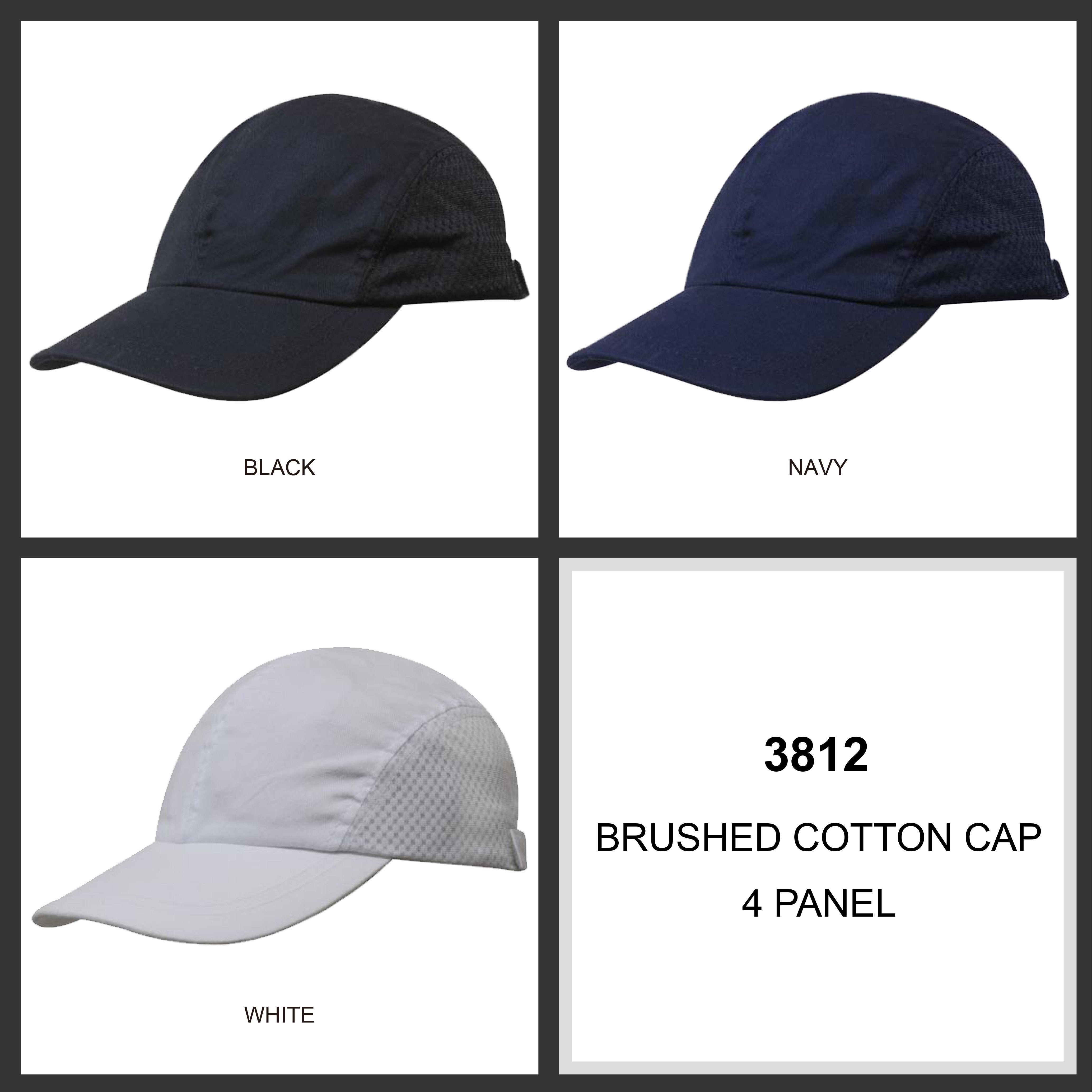 Brushed Cotton Cap With Mesh Side Panels