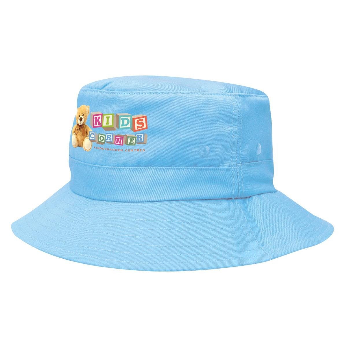 Kids Twill Bucket Hat With Toggle