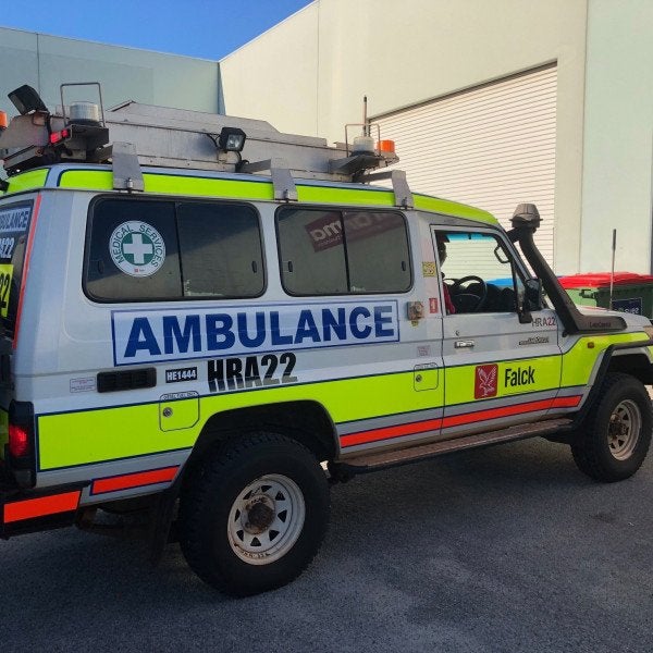 Reflective Vehicle Signage for an 4x4 ambulance vehicle