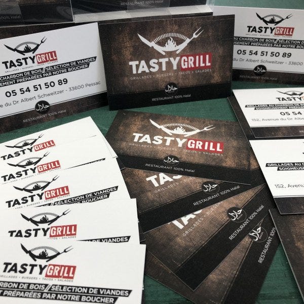 Carte de visite Tasty Grill - Signarama Bordeaux Sud