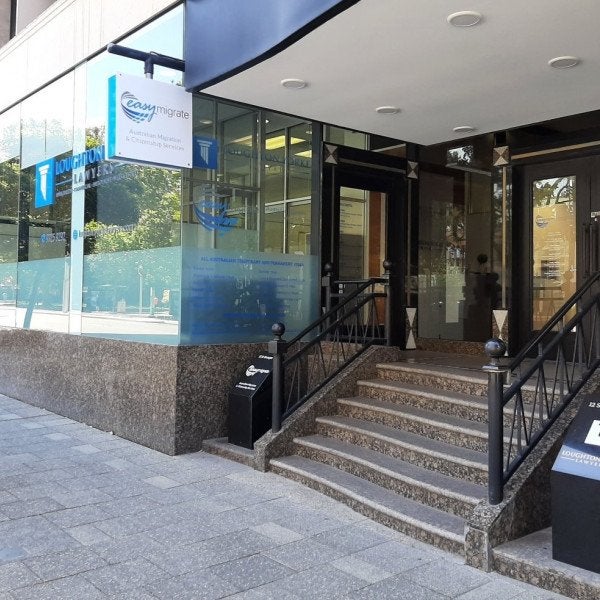 Easy Migrate / Loughton Yorke Lawyers Building Signage