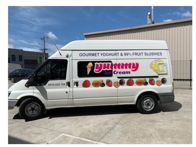 Vehicle Lettering - Yummy Cream