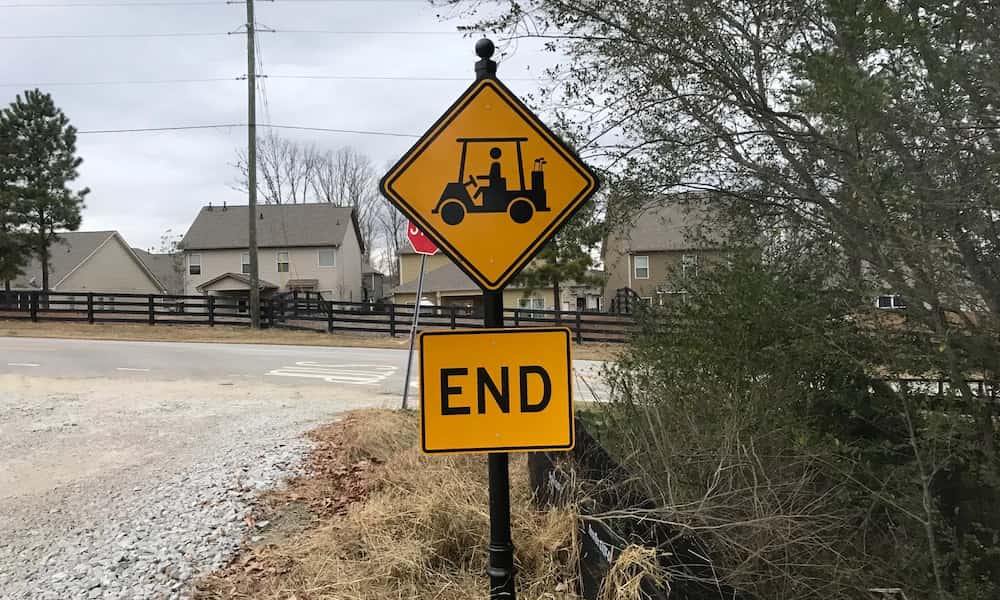 Roadside construction traffic sign