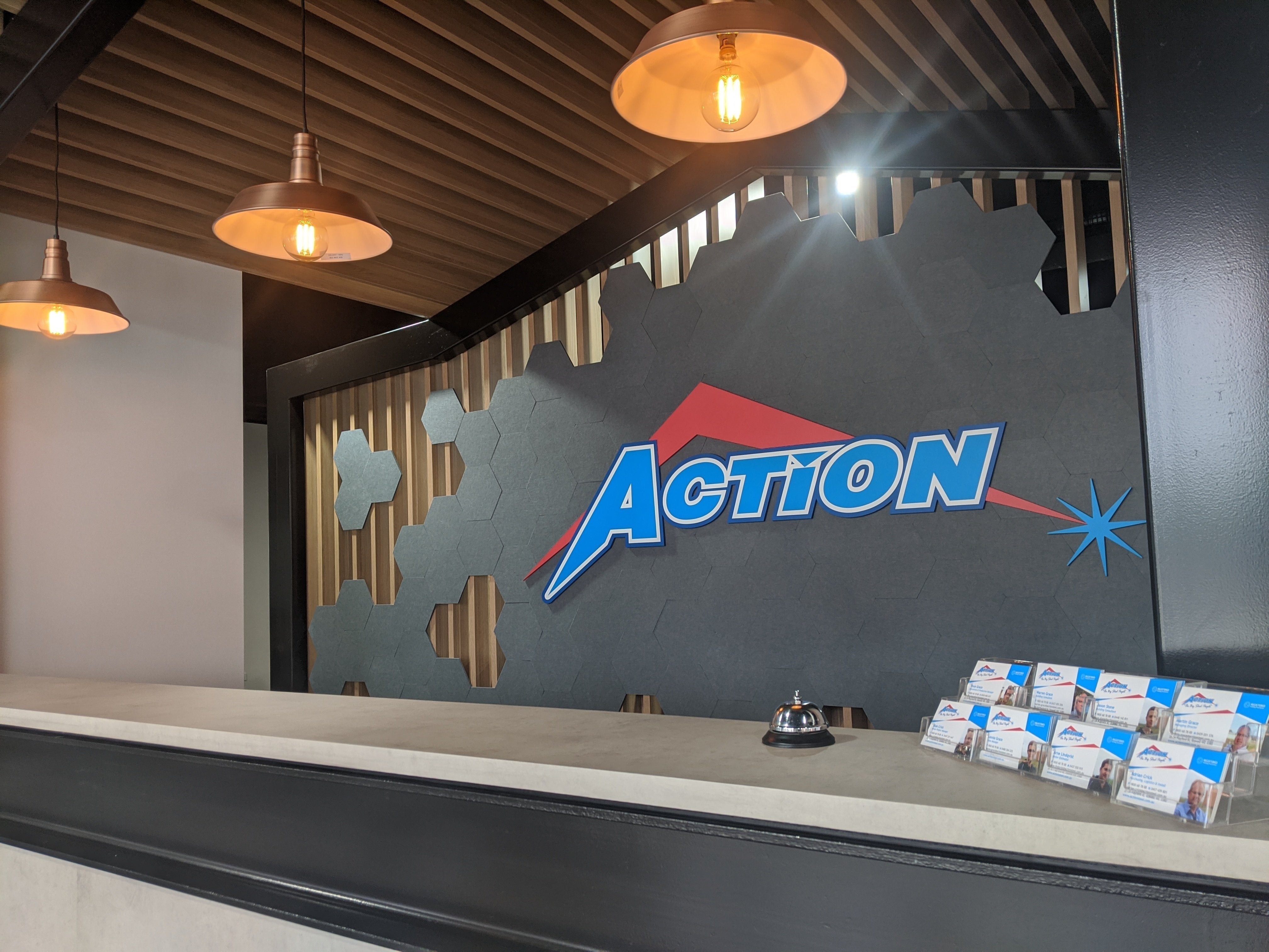 Action Steel Reception Sign