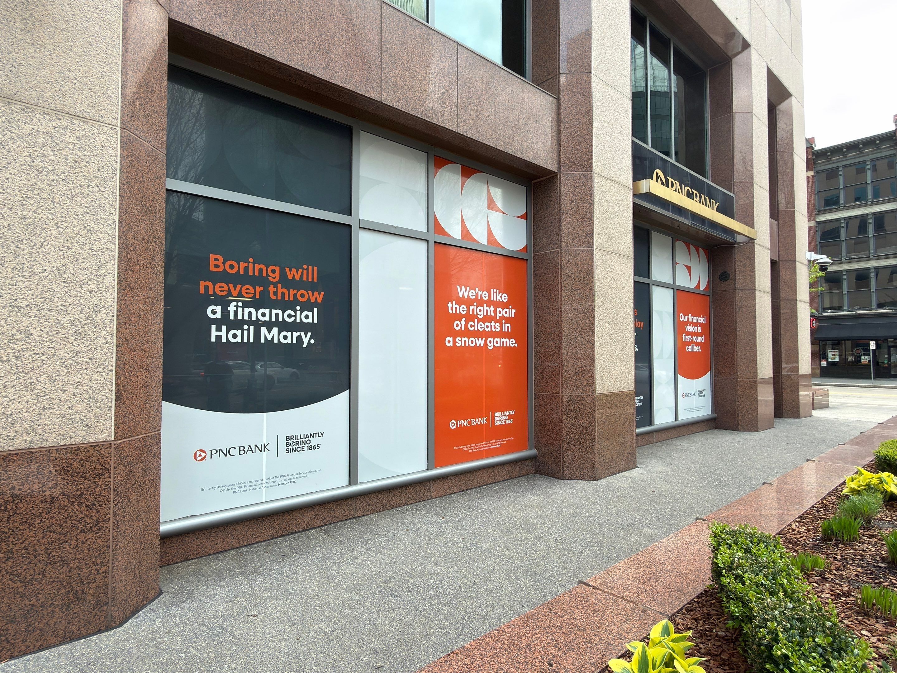NFL Draft Week | PNC Bank Window Graphics | Downtown Pittsburgh, PA