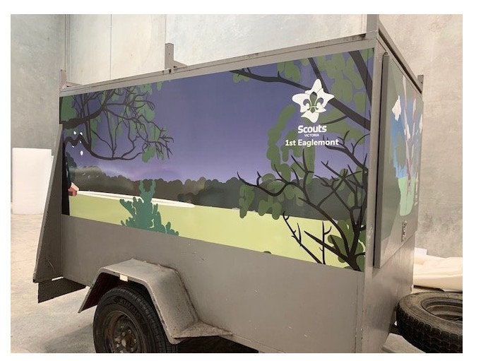 Trailer Signs - Scouts Victoria 1ST Eaglemont - Ivanhoe