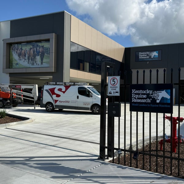 Panel Sign & One Way Vision Window Graphics for Kentucky Equine Research in Pakenham